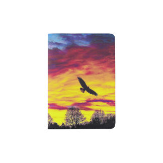 Colorful Fly Bird Fly Passport Book Holder