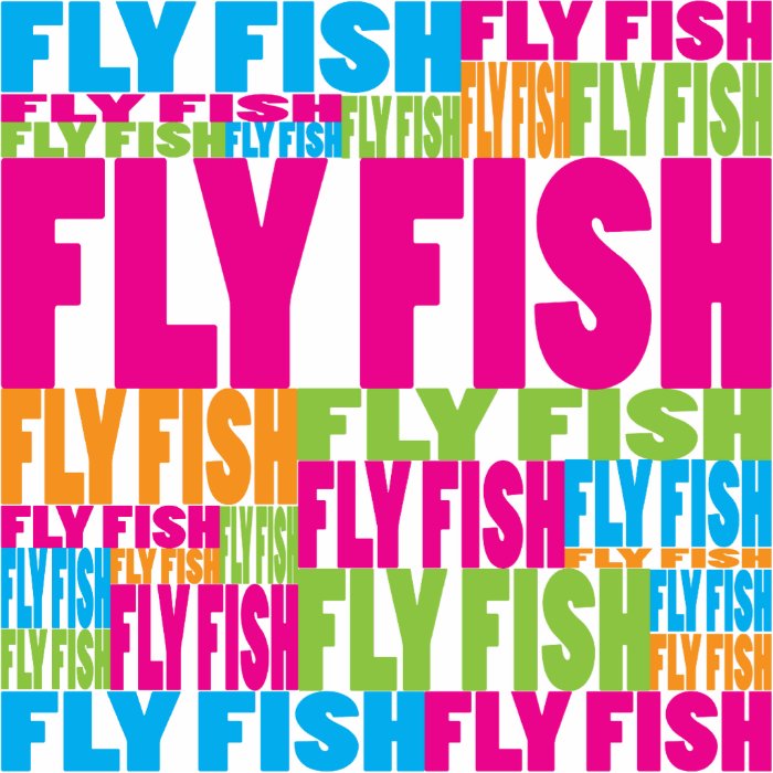 Colorful Fly Fish Cut Out