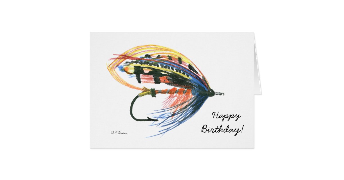 Colorful Fly Fishing Birthday Card Zazzle Com