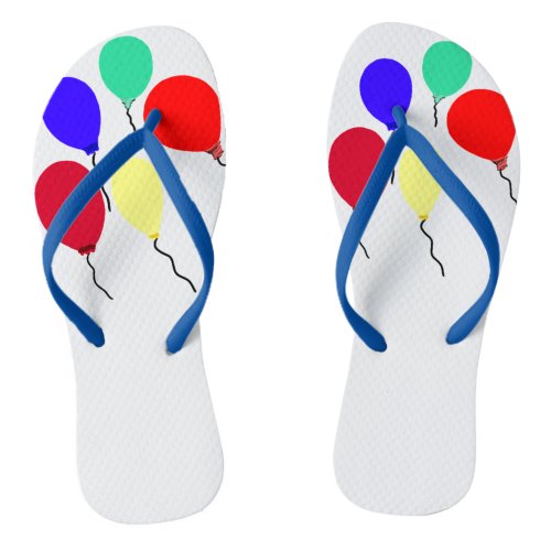 Colorful Flying Balloons Flip Flops