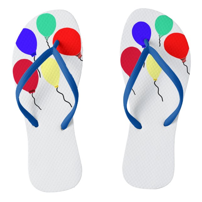 Colorful Flying Balloons Flip Flops (Footbed)