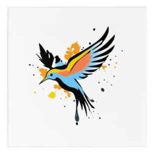 Colorful Flying Bird Wall Art