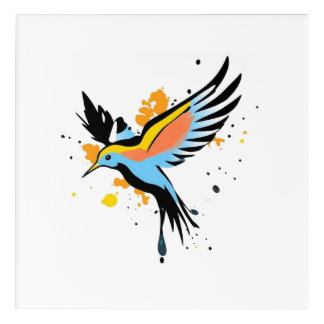 Colorful Flying Bird Wall Art