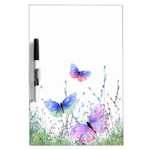 Colorful Flying Butterflies Dry Erase Board