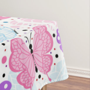 Colorful Flying Butterflies Tablecloth