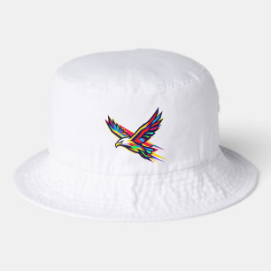 Colorful Flying Eagle Rainbow Logo Sports Gift Bucket Hat