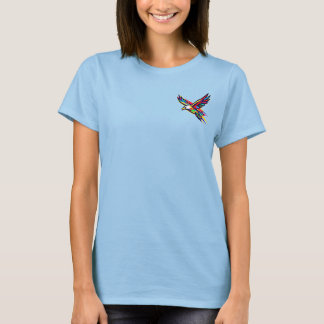 Colorful Flying Eagle Rainbow Logo Sports Gift T-Shirt