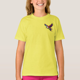 Colorful Flying Eagle Rainbow Logo Sports Gift T-Shirt