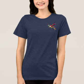 Colorful Flying Eagle Rainbow Logo Sports Gift Tri-Blend Shirt