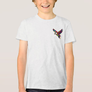 Colorful Flying Eagle Rainbow Logo Sports Gift Tri-Blend Shirt