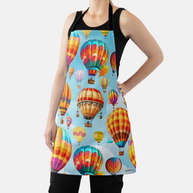 Colorful Flying Hot Air Balloon  Apron (Insitu)
