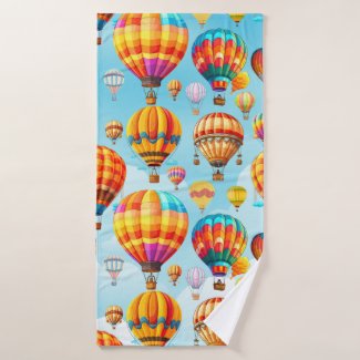 Colorful Flying Hot Air Balloon 