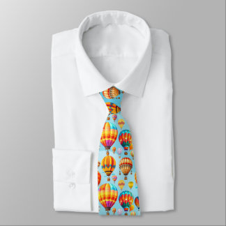 Colorful Flying Hot Air Balloon Neck Tie