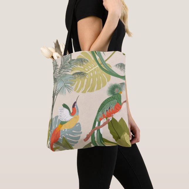 Colorful Flying Hummingbird Tote Bag (Close Up)
