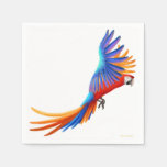Colorful Flying Macaw Parrot Paper Napkins