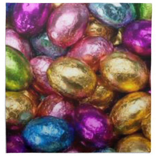 colorful foil chocolate Easter eggs Cloth Napkin