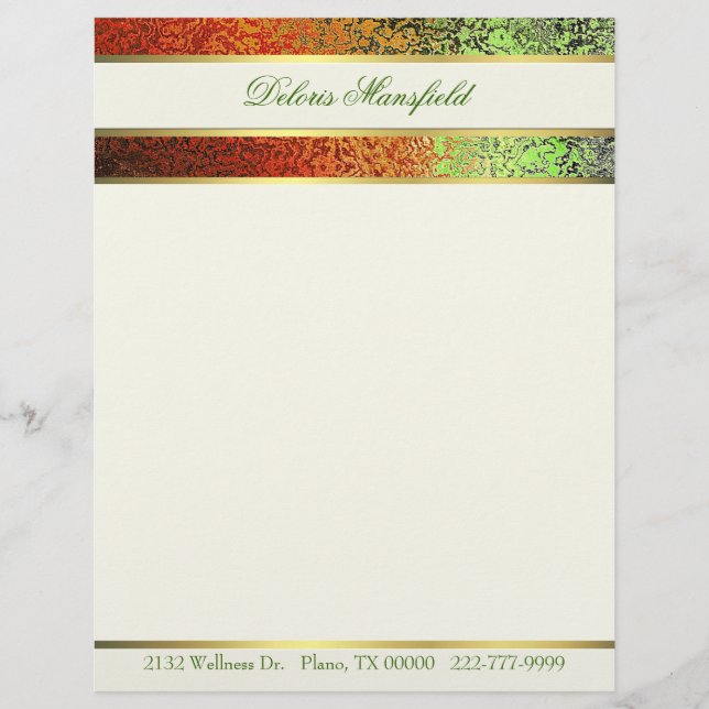 Colorful Foil Look Business Letterhead (Front)