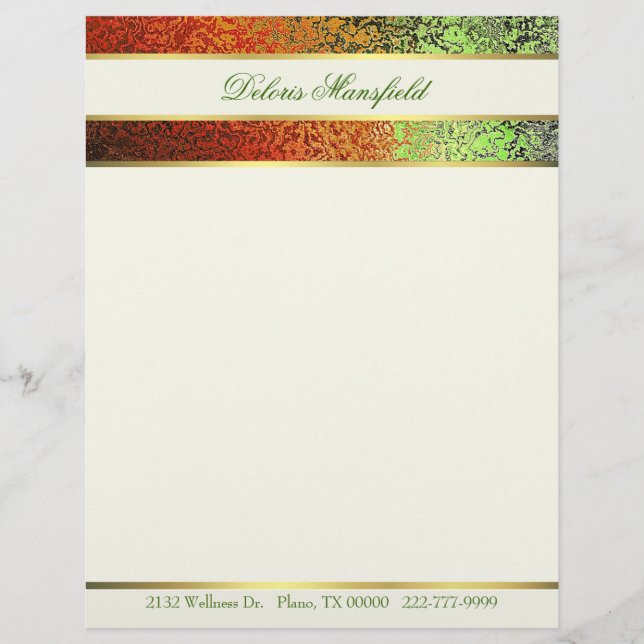 Colorful Foil Look Business Letterhead 2 (Front)