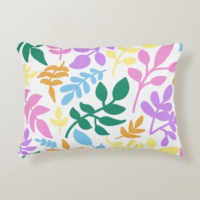 Colorful foliage accent pillow (Front)