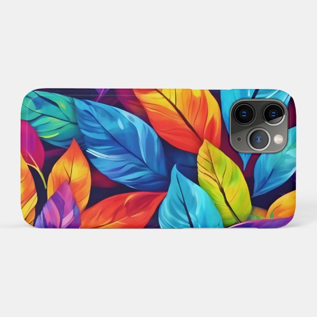 Colorful Foliage Pattern Artwork Case-Mate iPhone Case (Back (Horizontal))
