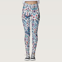 Colorful Folk Art Floral Bird Pattern