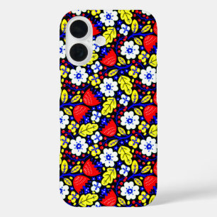 Colorful Folk Art Floral Pattern iPhone Case
