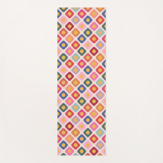 Colorful Folk Art Floral Pilates Yoga Wellness Mat