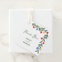Colorful Folk Art Scandinavian Wedding Thank You