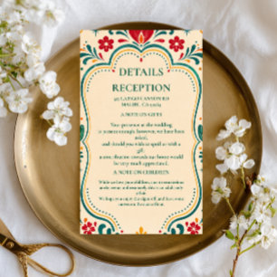 Colorful Folk Botanical Mexican Enclosure Card