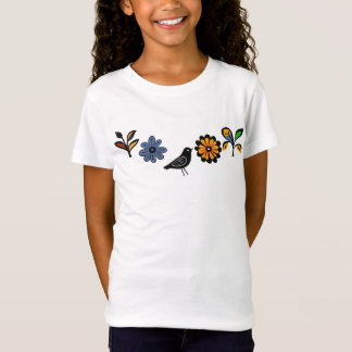 Colorful folk floral and birds T-Shirt