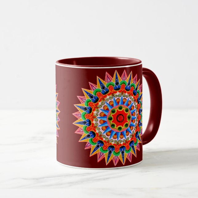 Colorful Folklore Design Mug (Front Right)