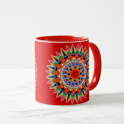 Colorful Folklore Design Mug