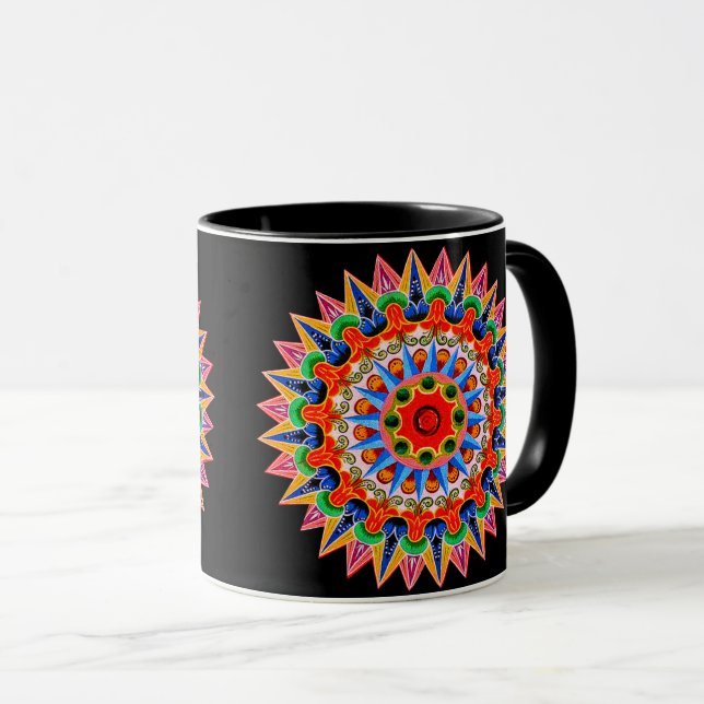 Colorful Folklore Design Mug (Front Right)