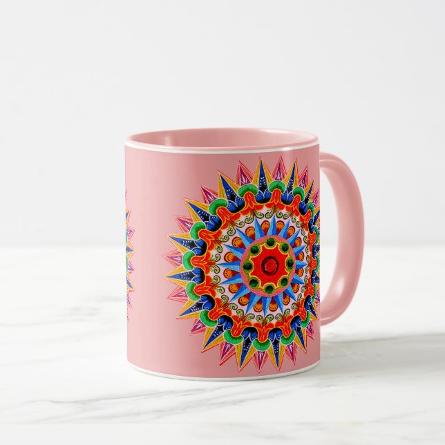 Colorful Folklore Design Mug (Front Right)