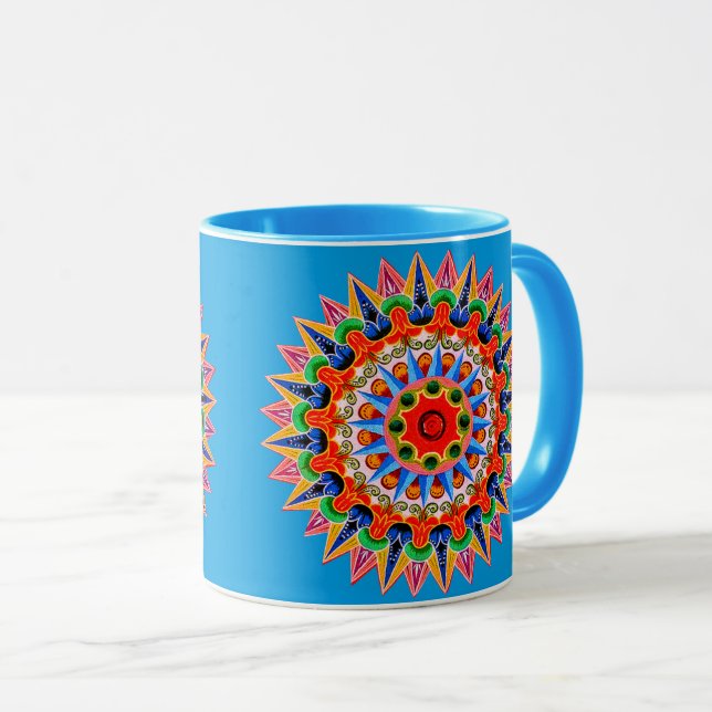 Colorful Folklore Design Mug (Front Right)