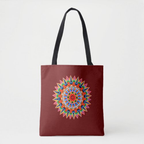 Colorful Folklore Design  Tote Bag