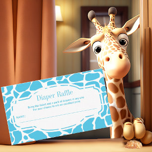 Colorful Folksy Baby Vintage Birds Diaper Raffle Enclosure Card