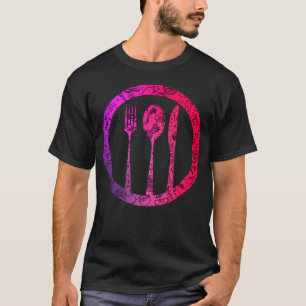 Colorful Food Pattern Fruits Foods Pancakes Veggie T-Shirt