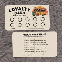 Colorful Food Truck Loyalty Card