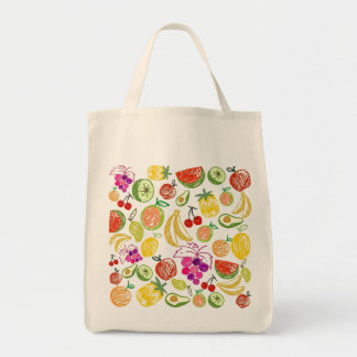 Colorful Foods Re-useable Canvas Grocery Bag