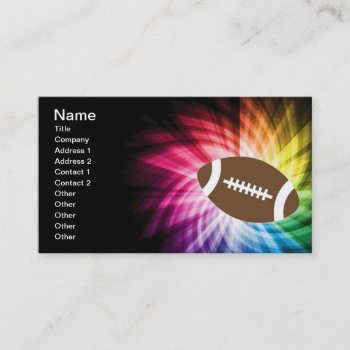Colorful Football Business Card by SportsWare at Zazzle