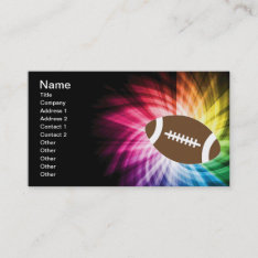 Colorful Football Business Card at Zazzle