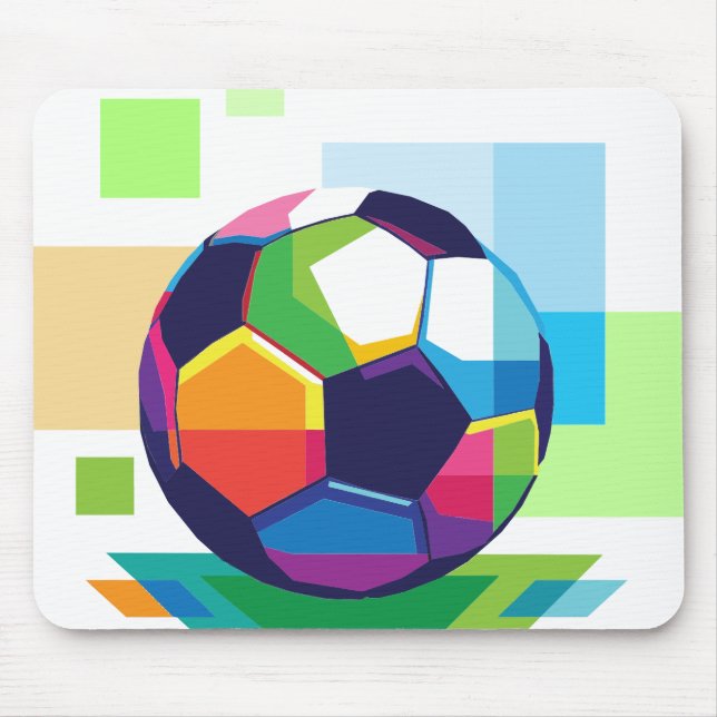 Colorful football mouse pad (Front)