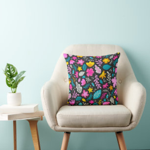 Colorful Forest 16x16 Throw Pillow