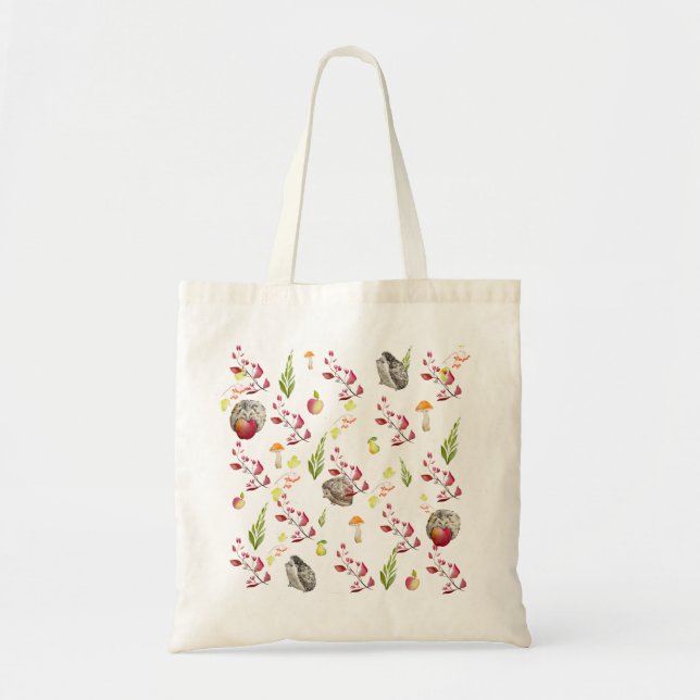 Colorful forest house pattern with bunnies Bag (Front)