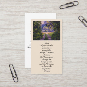 Colorful Forest Light Memorial Prayer Card