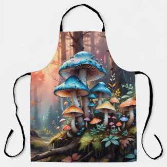 Colorful Forest Mushroom Art