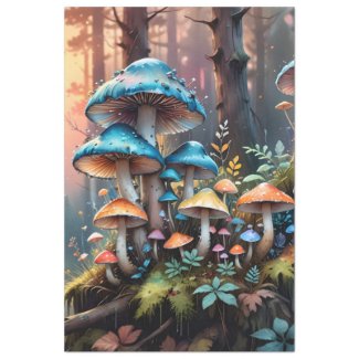 Colorful Forest Mushroom Art II