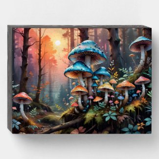 Colorful Forest Mushroom Art