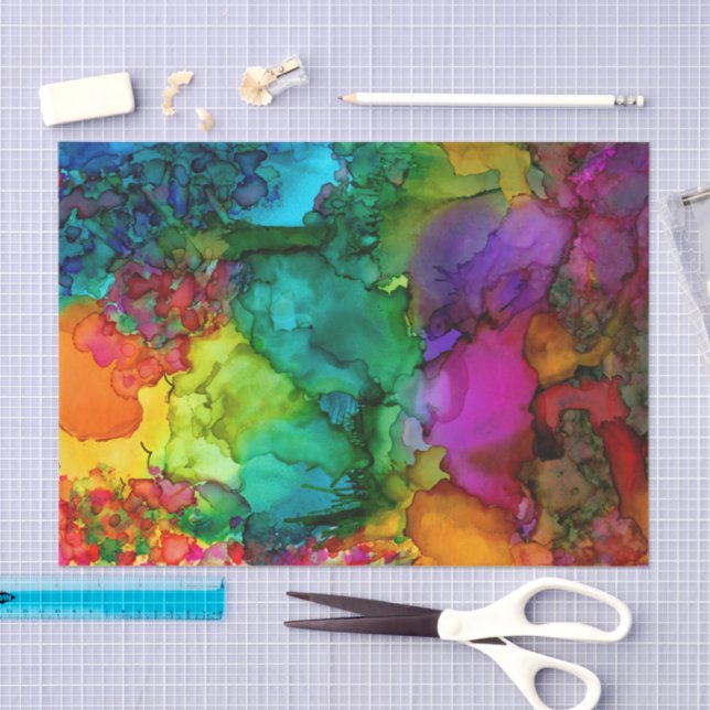 Colorful Forest with Birds Tissue Paper (Craft)